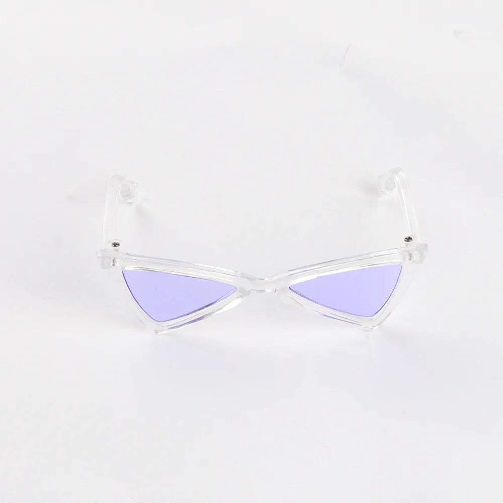Pet Products Lovely Vintage Triangle Cat Sunglasses Reflection Eye Wear Glasses for Small Dog Cat Pets Photos Props Accessories