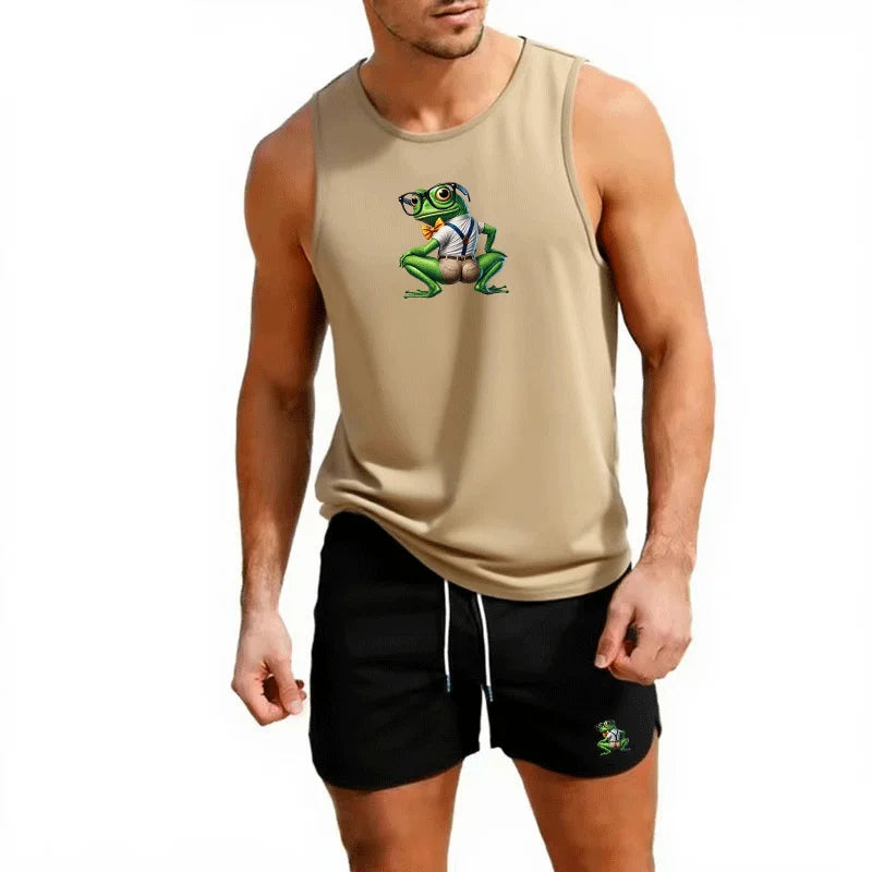Gym Tank Tops Men Running Vests Fitness Clothing Mens Bodybuilding Stringer Tanktop Summer Sports Clothing