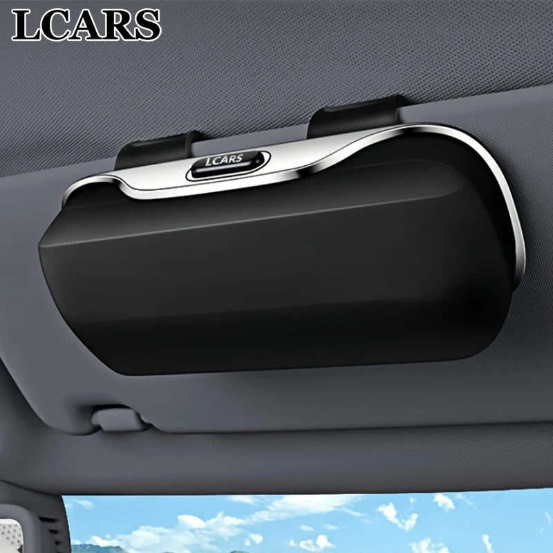 Universal Car-Mounted Eyeglass Case Sunglasses Holder Driver Co-Pilot Storage Box Eyewear Frame Sunshade Board Accessory