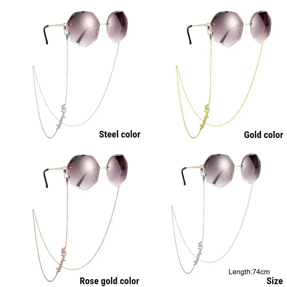 Sipuris Custom Name Years Glasses Chain Sunglasses Holder Cords Straps Lanyard Eyeglasses Necklace Eyewear Retainer Accessories