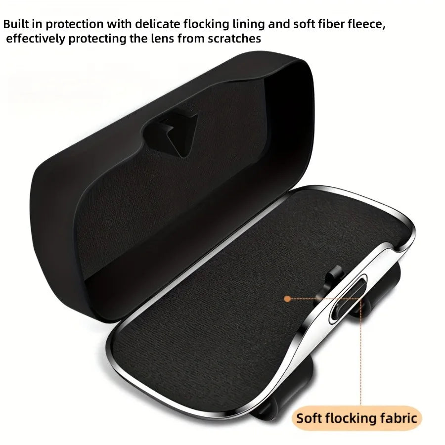 Universal Car-Mounted Eyeglass Case Sunglasses Holder Driver Co-Pilot Storage Box Eyewear Frame Sunshade Board Accessory