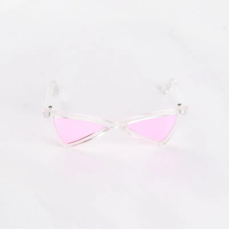 Pet Products Lovely Vintage Triangle Cat Sunglasses Reflection Eye Wear Glasses for Small Dog Cat Pets Photos Props Accessories