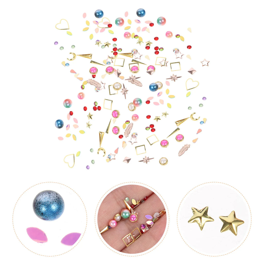 Nail Pearls Rhinestones Gems Sequins Nail Art Supplies Decorative Charms DIY Craft Accessories for Nails Phone Case