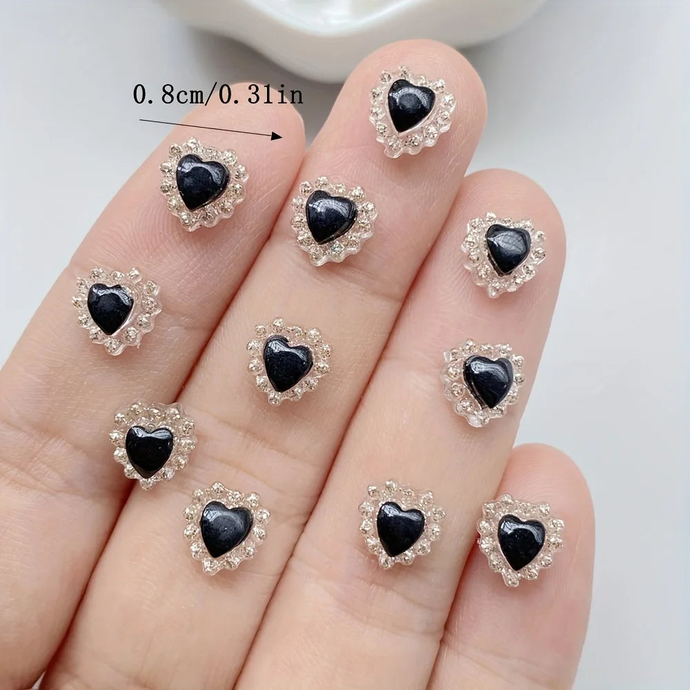 50pcs Mini Sparkling Ruby Nail Art Set Odorless Suitable for DIY Wedding Scrapbooking Crafts Mobile Phone Case Hairpin Accessory