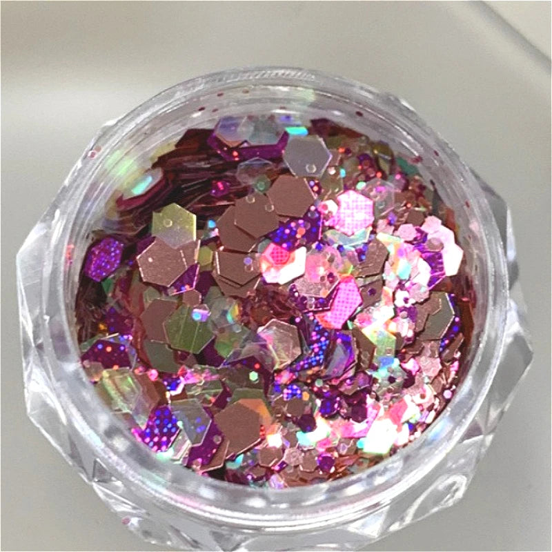 1box Nail Art Sequins Flash Series Sequins Nail Art Mobile Phone Case Hairpin Nail Art Diy Ornament Decoration Accessory