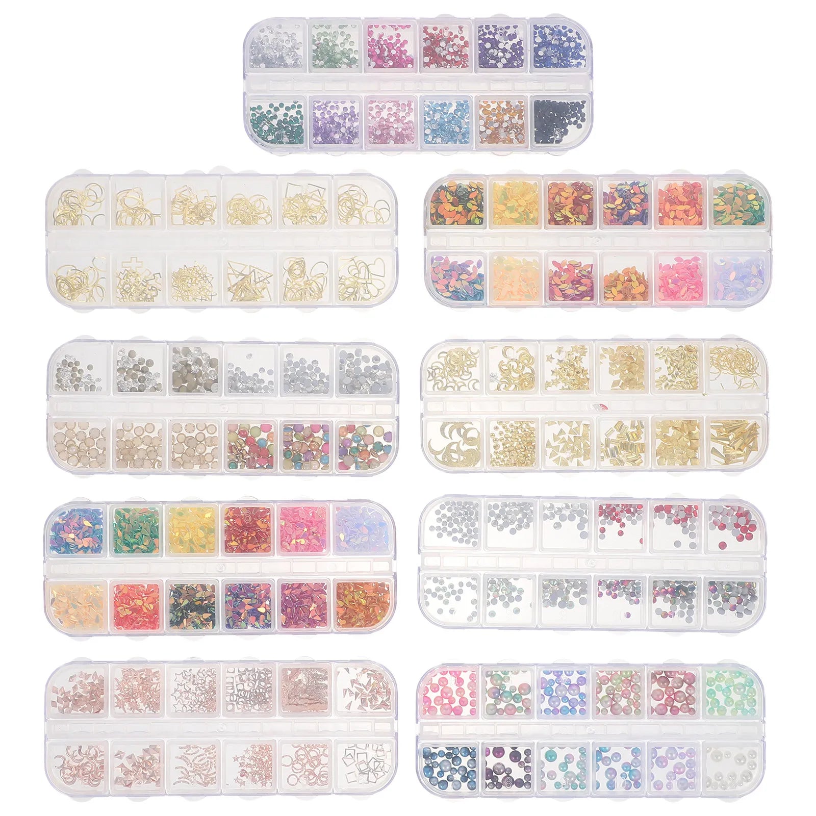 Nail Pearls Rhinestones Gems Sequins Nail Art Supplies Decorative Charms DIY Craft Accessories for Nails Phone Case