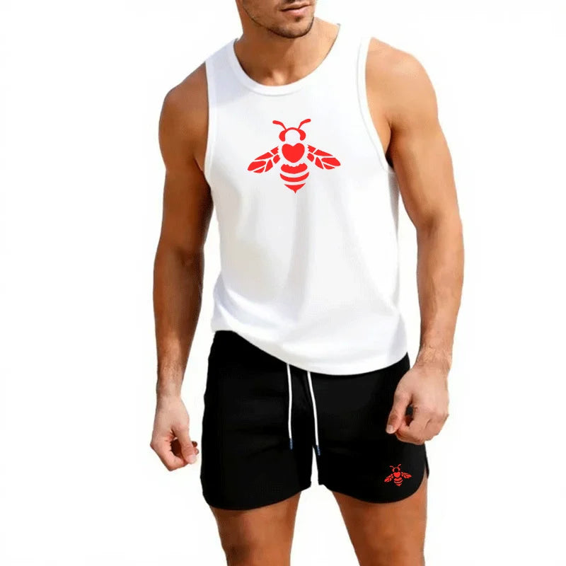 Gym Tank Tops Men Running Vests Fitness Clothing Mens Bodybuilding Stringer Tanktop Summer Sports Clothing