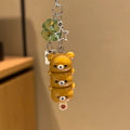 Cute Bear Phone Charms Pendant Kawaii Anime Keychain for Bag Accessories Schoolbag Cartoon Key Chains Christmas Jewelry Gifts