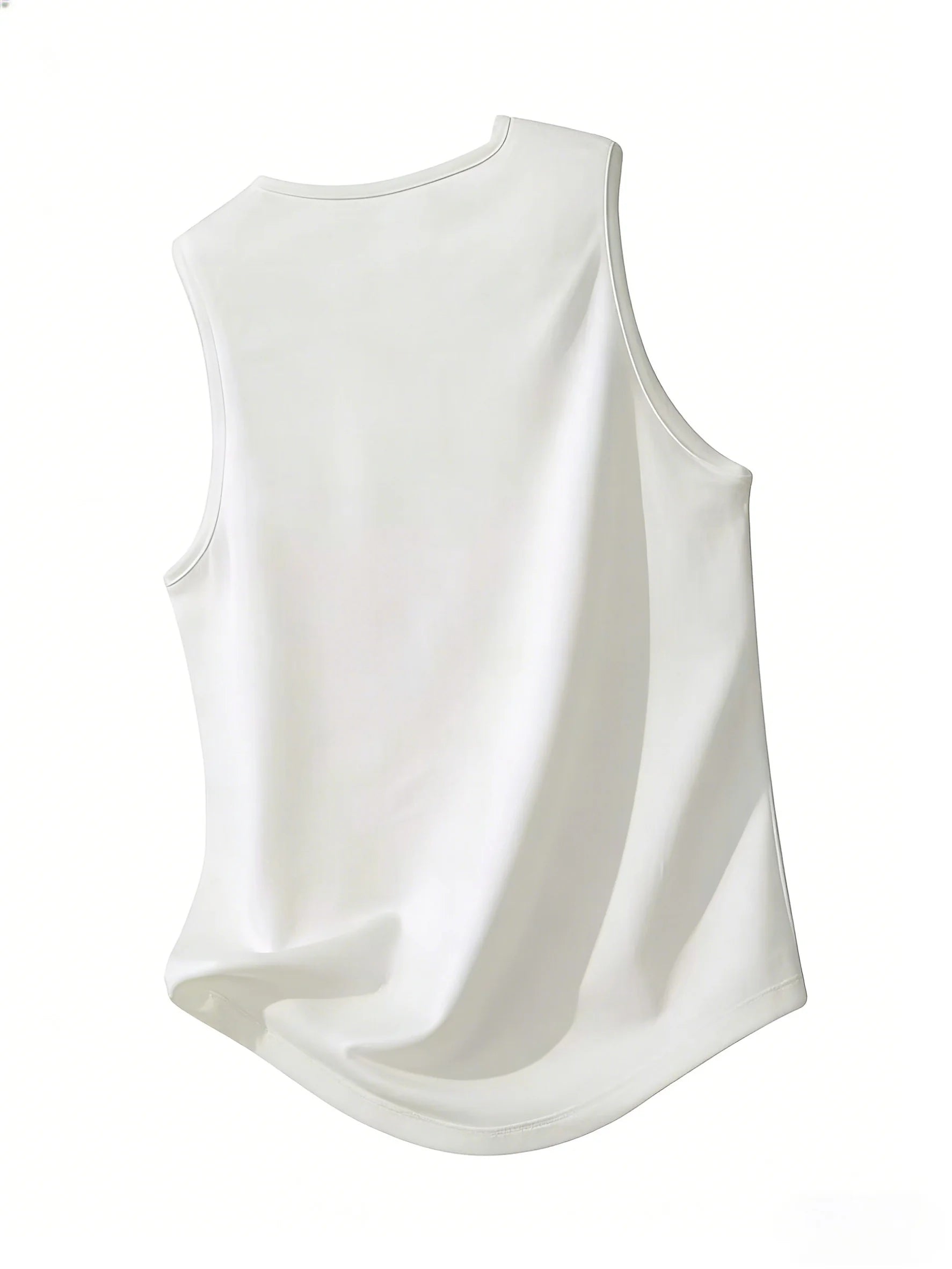 Summer casual cartoon letter pattern tie-on vest for men - narrow shoulder, sleeveless vest