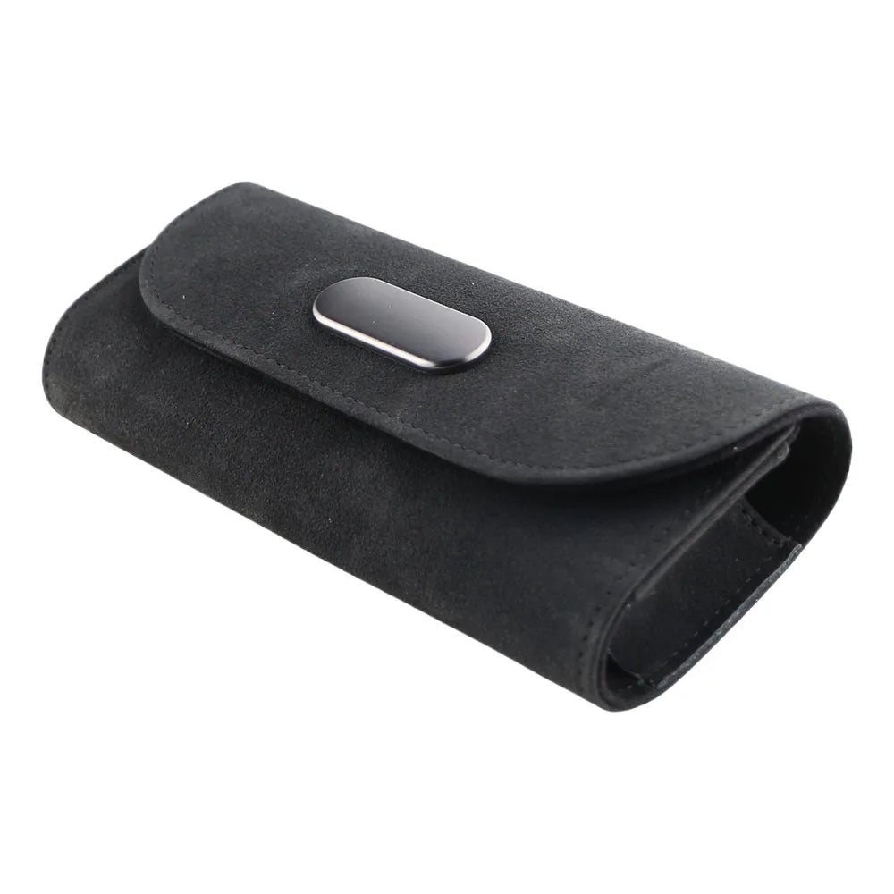 For Ford F-150 Chevrolet Silverado Jeep Wrangler Magnetic Flannel Sun Visor Eyewear Holder Car Eyeglass Storage Accessory