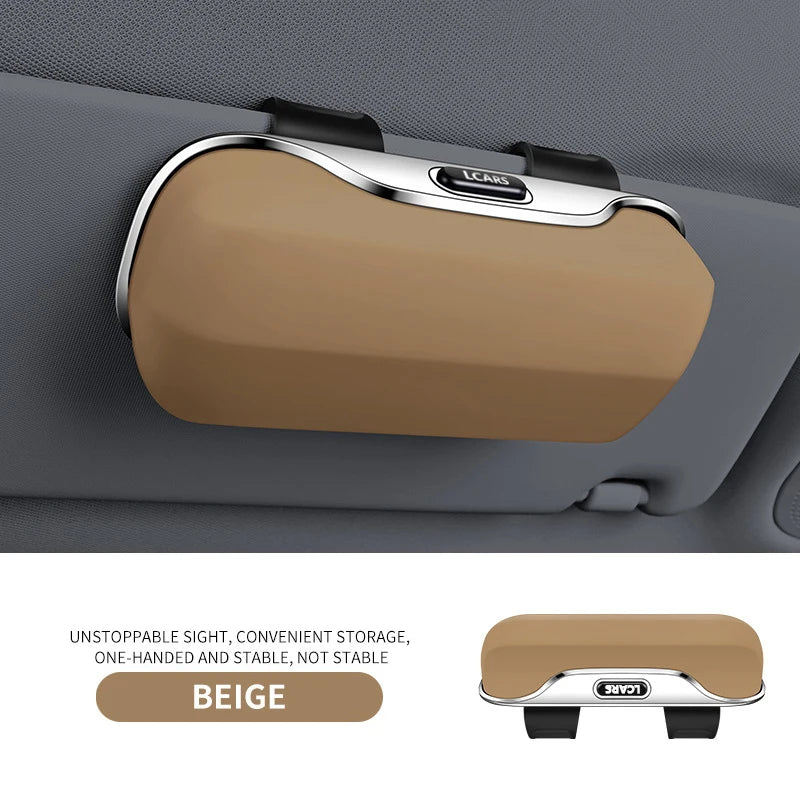 Universal Car-Mounted Eyeglass Case Sunglasses Holder Driver Co-Pilot Storage Box Eyewear Frame Sunshade Board Accessory