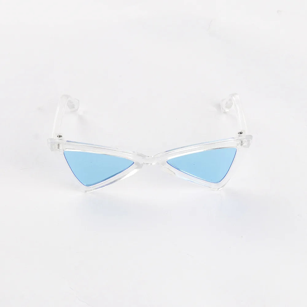 Pet Products Lovely Vintage Triangle Cat Sunglasses Reflection Eye Wear Glasses for Small Dog Cat Pets Photos Props Accessories