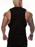 Summer casual cartoon letter pattern tie-on vest for men - narrow shoulder, sleeveless vest